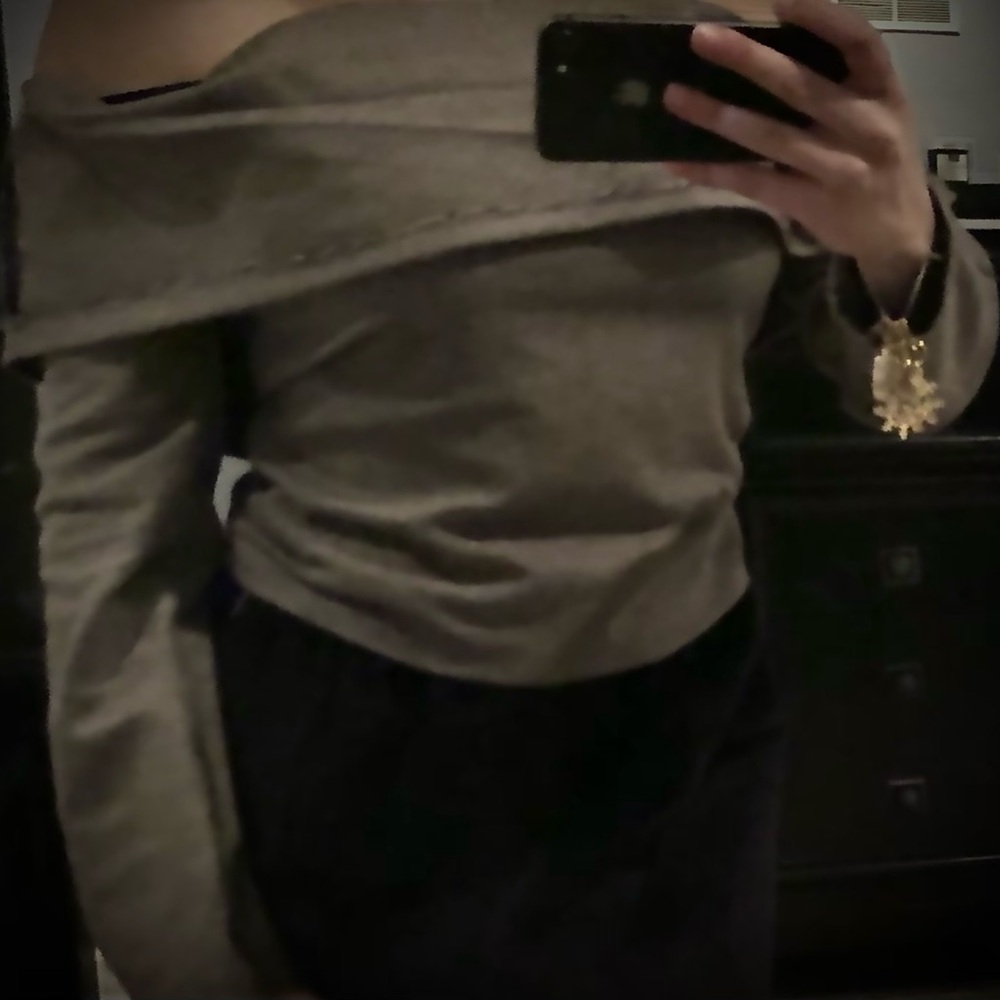 Ashes of Fall Off the Shoulder Sweater Top
